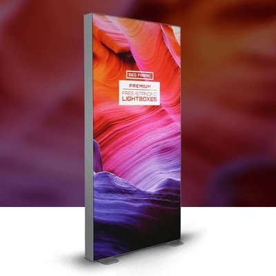 Seg Fabric Free Standing Lightboxes Premium Hero Lights Off